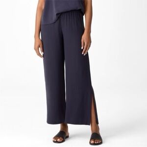 Eileen Fisher Straight Ankle Pant w/ High Slit